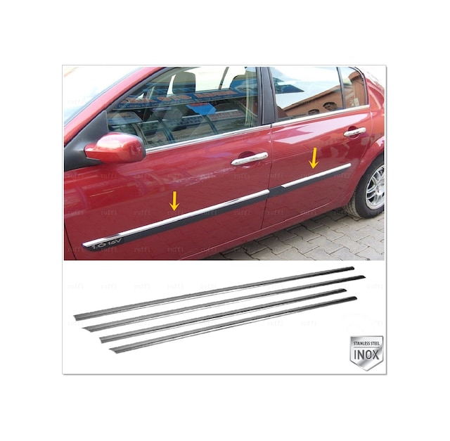 Renault Megane 2 Krom Yan Kapı Çıtası 4 Kapı 2002-2006 ince