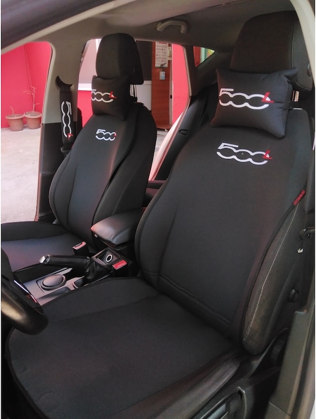 Fiat 500L Nakışlı Ön Ikili Oto Koltuk Kılıfı
