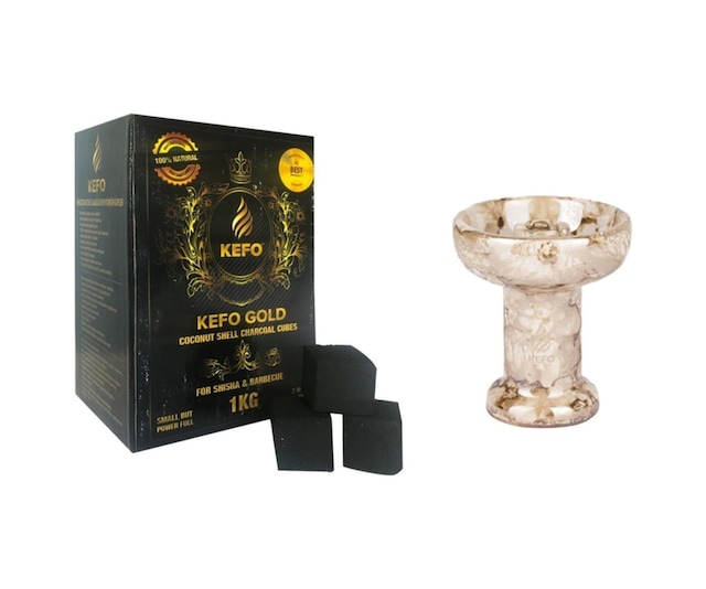 Kefo Gold 1 Kg Kömür + Rockstar Porselen Lüle