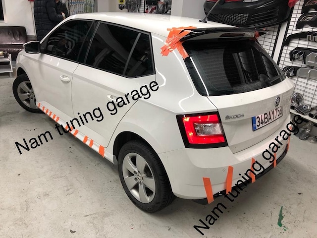 Yeni Skoda Fabia Spoyler Spoiler Boyalı 2018-2021 Arası