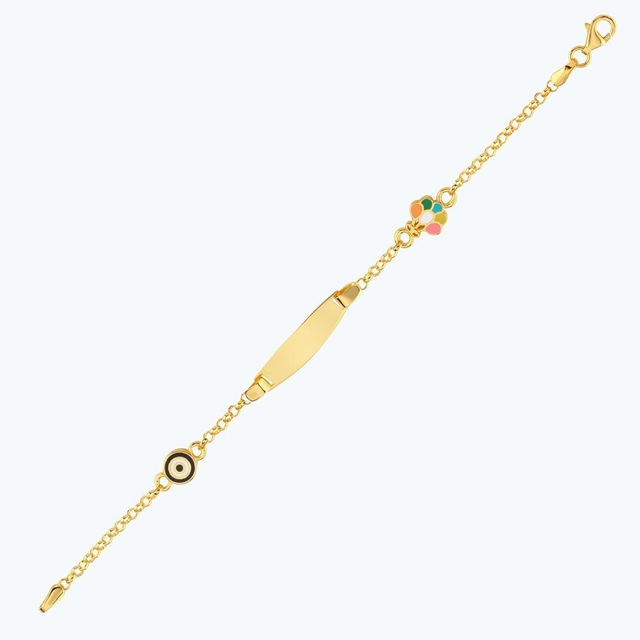 Altınbaş 22 Ayar Altın Çocuk Nazar Künye Bjrbl0022-25925 Renkli