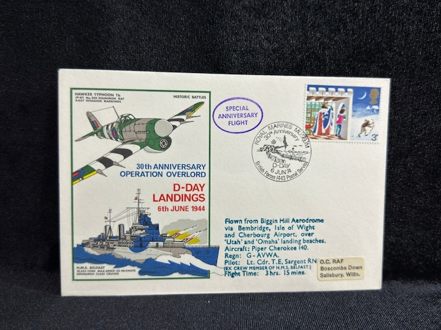 1974 İngiltere Kraliyet Hava Kuvvetleri Royal Air Force Raf Operation Overlord D-day Landings Fdc İlk Gün Zarfı Teşhir Ürün