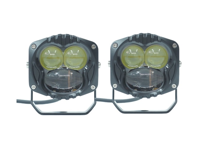Space Offroad Sis Lambası Sarı-beyaz Set Siyah Çerçeve 7.3 X 6.8 X 6.8 Cm 12-30v / Lass369