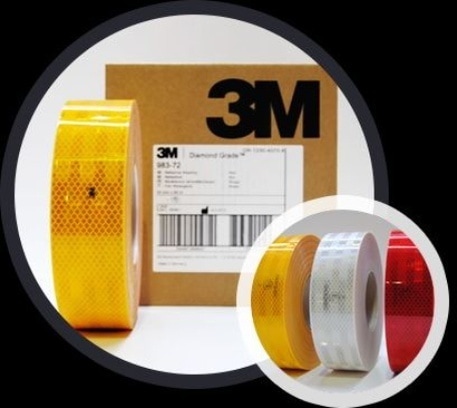 3m Pakkens Kırmızı Reflektör Şerit 55mmx50m. Pak-702