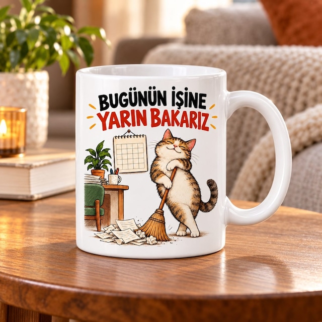 Erteleme Ustası Tasarımlı Porselen Kupa - Model 722