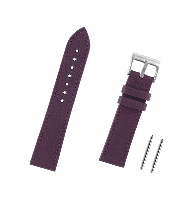 Bordo Spor Hakiki Deri Saat Kordonu Kayış 24mm