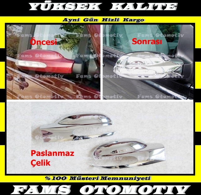 Mercedes Viano W639 Krom Ayna Kapağı 2 Prç. 2003-2010 P. Çelik