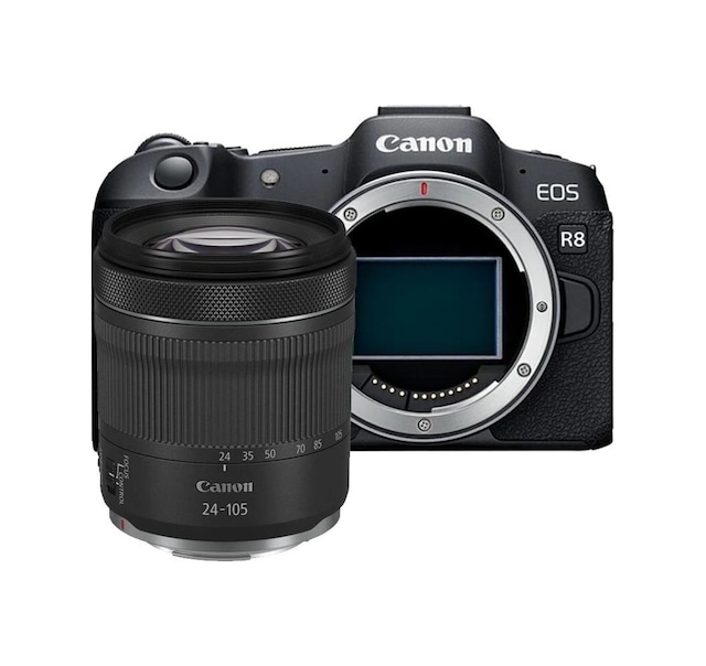 Canon Eos R8 Body + Rf 24-105mm F/4-7.1 Is Stm Lens