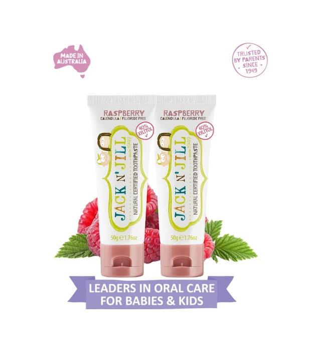 Jack N Jill Doğal Sertifikalı Diş Macunu Ahududu 2 Adet 2x50g