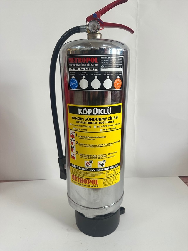 12 Kg Aff Foam Köpüklü Metalik Yangın Söndürme Cıhazı Dört Yıl Garantılı