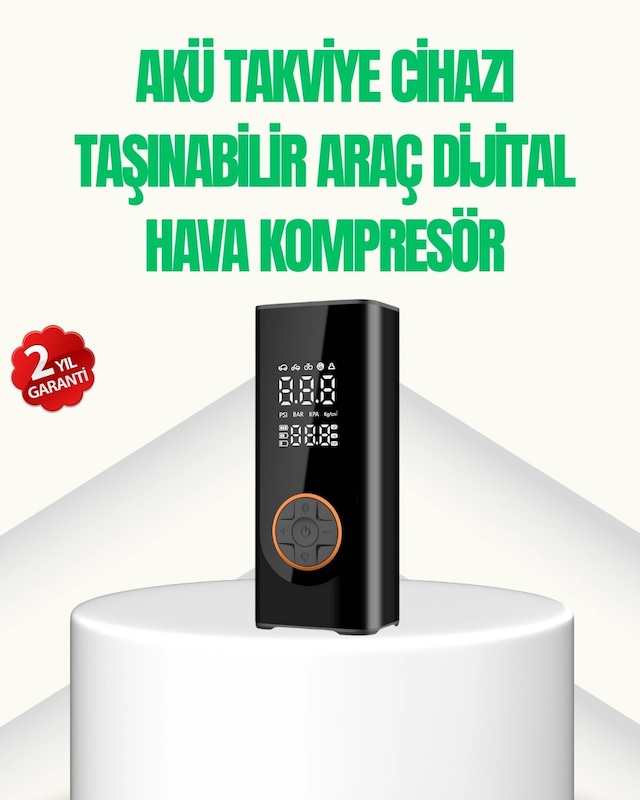 Mey İthalat Akü Takviye Cihazı Jump Starter Ve Dijital Hava Kompresörü