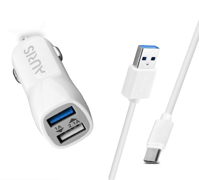 Auris Cr03 3.4a Type C Kablolu Araç Şarj Cihazı Set Oto Çakmaklık