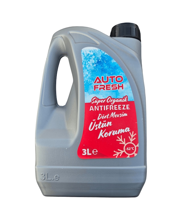 Autofresh Organik Antifriz 3 Lt -52 Kışlık Antifiriz Korozyon Aşınma Önleyici Kırmızı