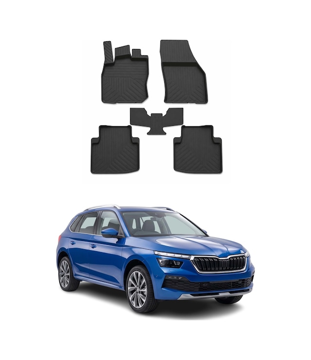 Skoda Kamiq Facelift 2023-2026 Uyumlu 4d Havuzlu Paspas Kauçuk Siyah 5 Parça