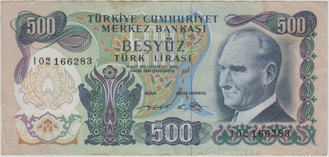 6. Emisyon 2. Tertip 500 Lira I02 Çok Temiz+