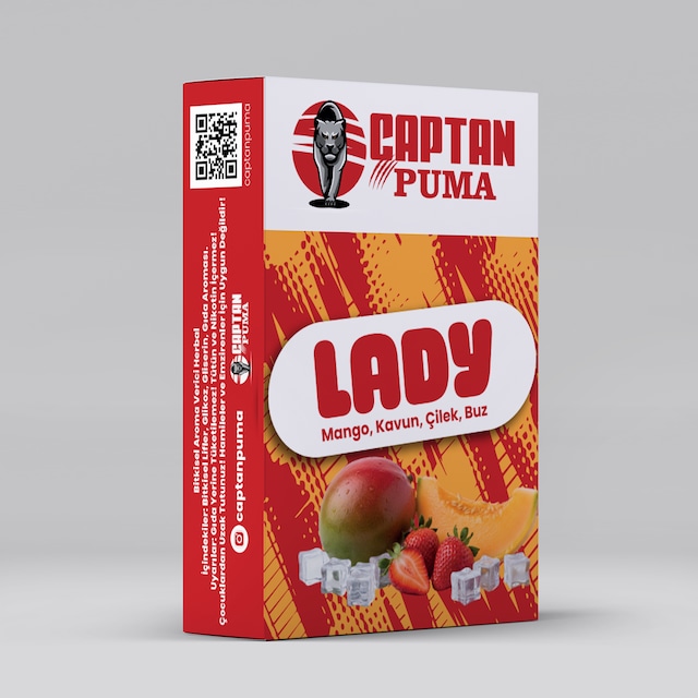 Captan Puma Lady - Mango, Kavun, Çilek, Buz Aromalı Mela 50gr.