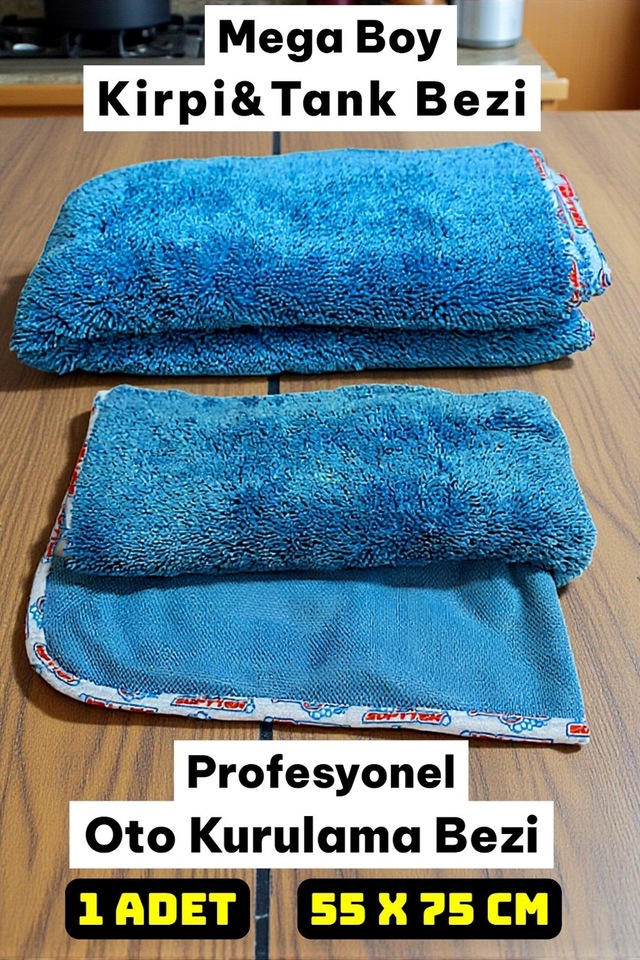 Technow Softtex 55x75 Kirpi Bez Profesyonel Premium Oto Kurulama Bezi Bükümlü Iplik Ultra Kalın Doku