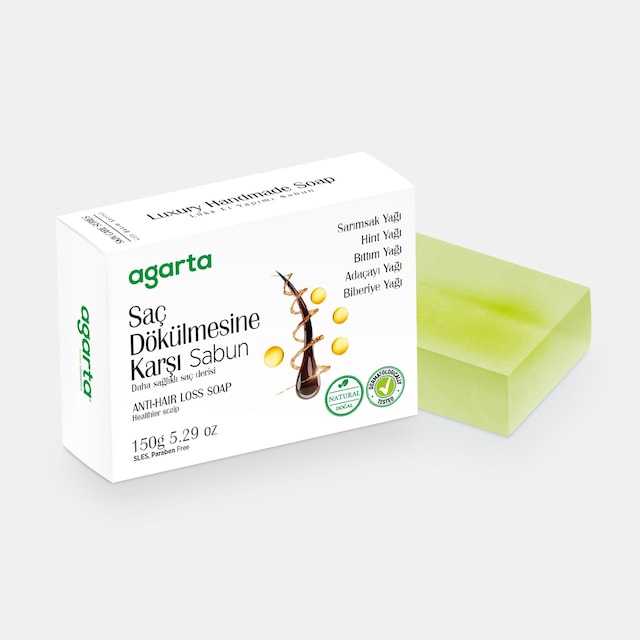 Agarta Doğal El Yapımı Dökülme Karşıtı Saç Sabunu 150 G