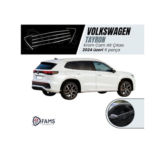 Vw Tayron Uyumlu Cam Alt Çıtası 6 Prç. 2024 Üzeri P.çelik