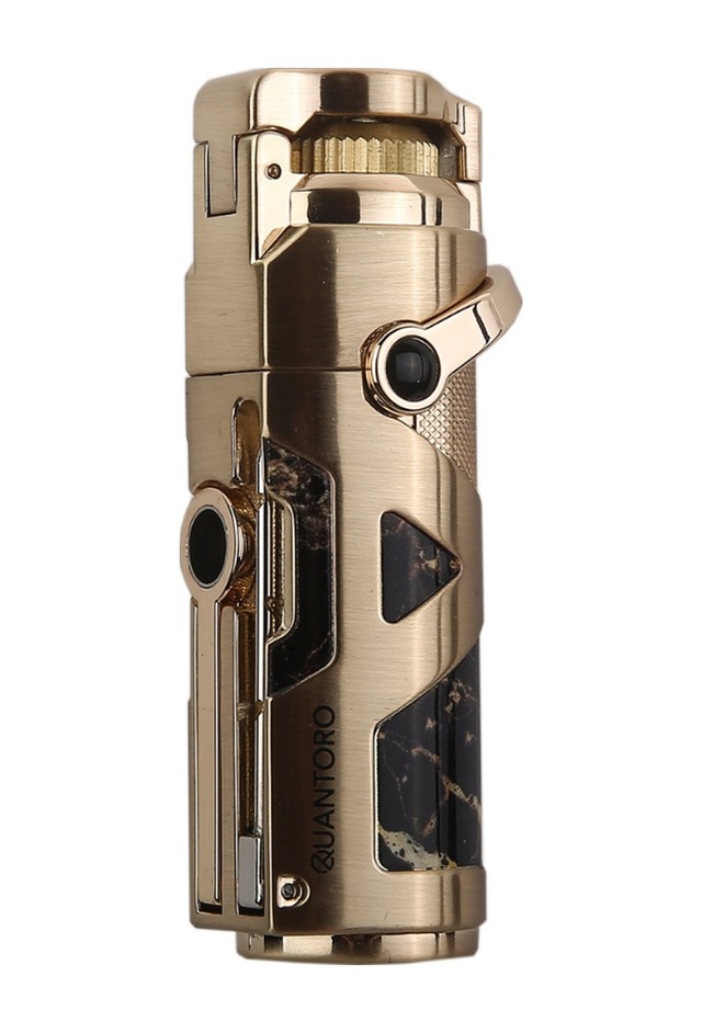 Quantoro Tek Torch Pürmüz Delicili/iğneli Gold Metal Puro Çakmağı - Trz1178
