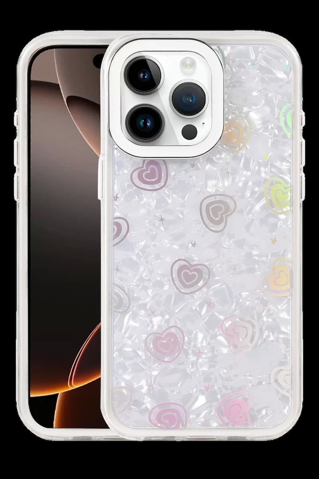 Apple İphone 16 Pro Lumi Desenli Kapak - Beyaz