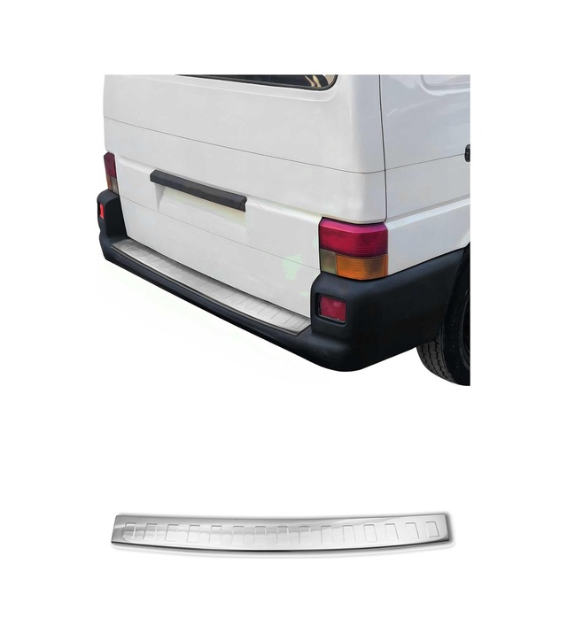 Vw T4 Transporter 1990-2003 Uyumlu Krom Arka Tampon Eşiği Paslanmaz Çelik