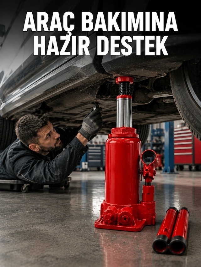 Mey İthalat 2 Ton Hidrolik Kaldırma Gücü İle Güvenli Araç Desteği