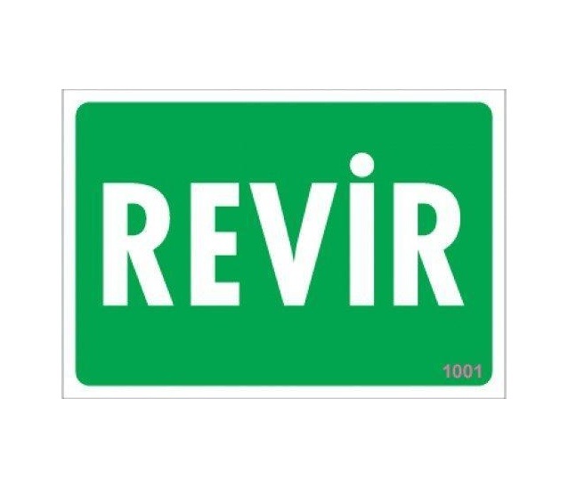 Revir Uyarı Levhası 17,5x25 Kod:1001