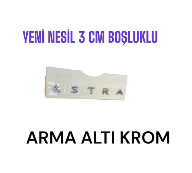 Yeni Nesil Boşluklu Astra Bagaj Yazısı 3 Er Cm