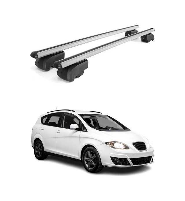 Seat Altea Xl 2006-2015 Arası Uyumlu Port Bagaj Taşıyıcı Ara Atkı Alüminyum Gümüş 2 Parça