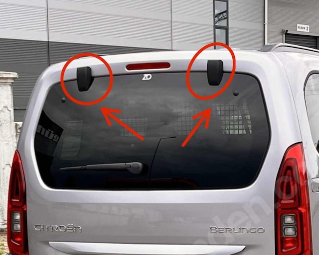 Berlingo-rifter-combo Arka Bagaj Menteşe Kapağı 2 Adet Siyah Renk