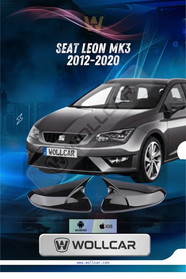 2013/2020 Seat Leon Piano Black Yarasa Ayna Kapağı