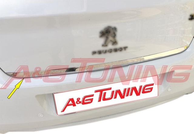 Peugeot 301 Krom Bagaj Alt Çıta Formlu Paslanmaz Çelik
