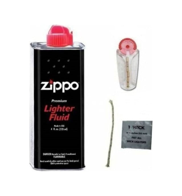Zippo Benzin Çakmak Taşı ve Fitil 3 Parça Set