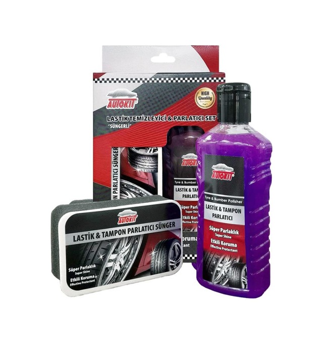 Autokit Lastik & Tampon Parlatıcı Süngerli Set 200 Ml Fa2-1287