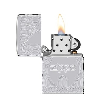 Zıppo Çakmak48838 Zıppo Flame Desıgn 9. 4 Numara Gri