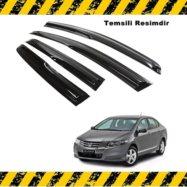 Honda City Mügen Cam Rüzgarlığı 2009 - 2011 Arası 4 Lü Takım N11.27905