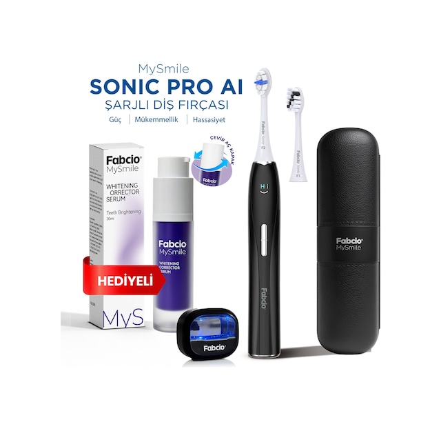 Fabcio Mysmile Sonic Pro Aı Şarjlı Diş Fırçası + Diş Beyazlatma Serumu Hediye