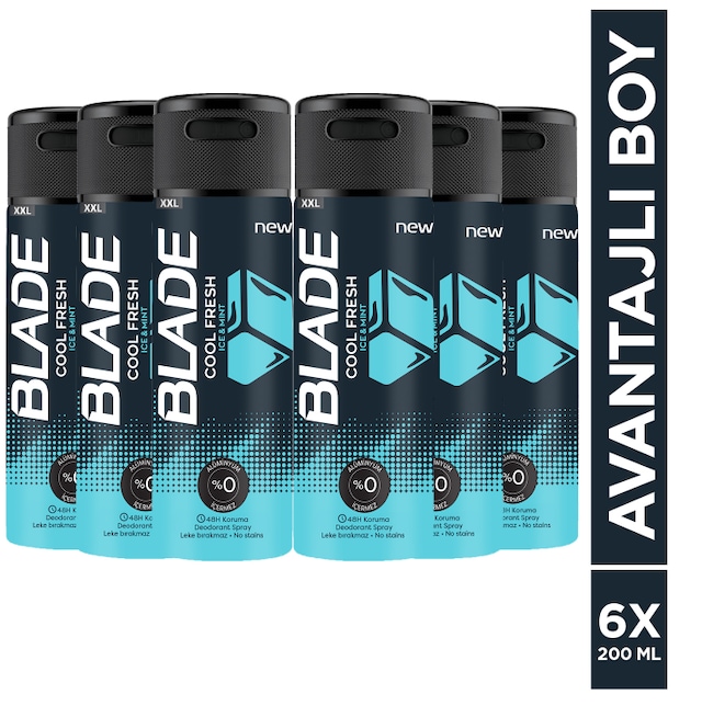 Blade Cool Fresh Erkek Sprey Deodorant 6 x 200 ML