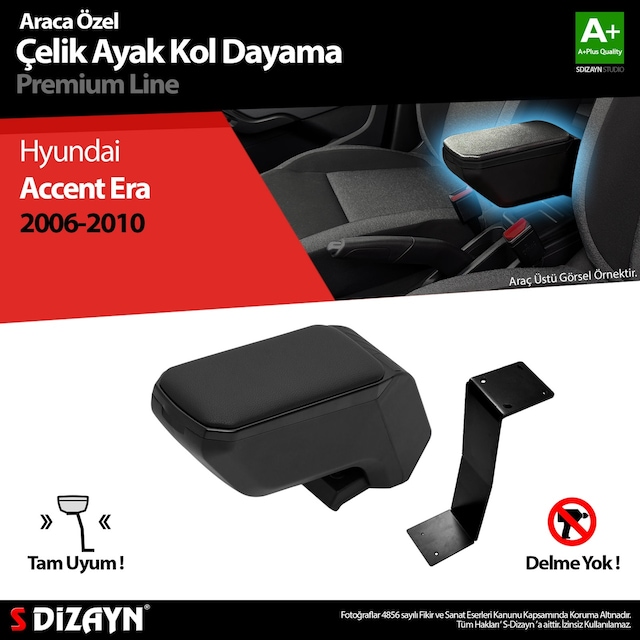 S-Dizayn Hyundai Accent Era Kol Dayama Kolçak Çelik Ayaklı ABS Si