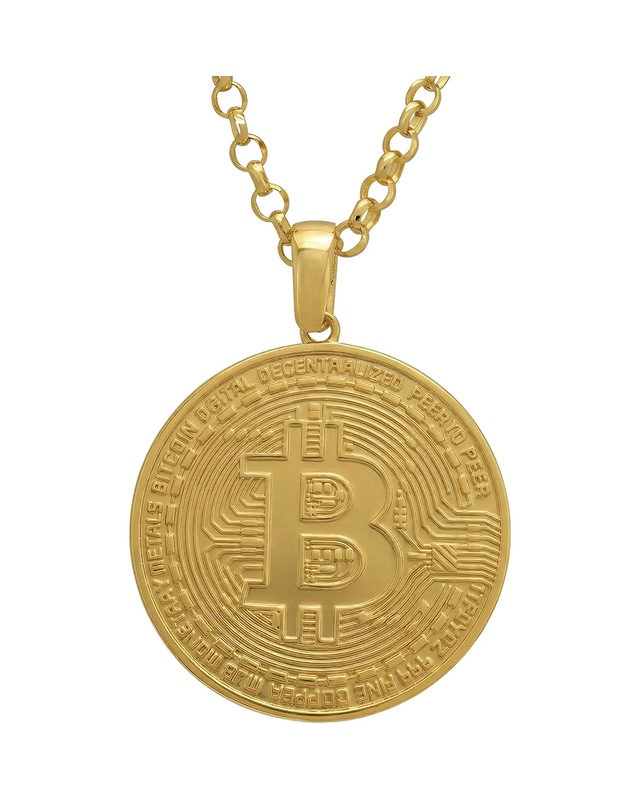 Agakulche 14 Ayar Bitcoin Kolye