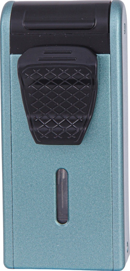 Çift Torch Pürmüz Yeşil Metal Puro Çakmağı - Tr7924