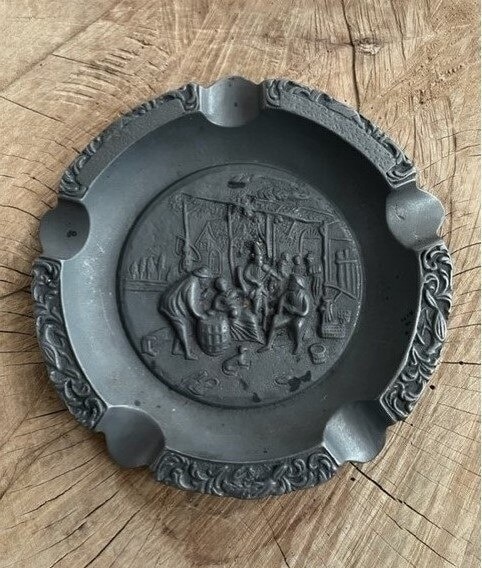 Antik Pirinç Oksit Küllük Puro Küllüğü Siğara Küllük 19*19Cm