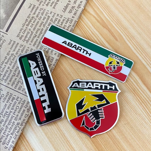 Fiat Abarth Logo 3d Abarth Amblem Aliminyum Abarth Rozet Çıkartma 3 Parça Set İthal