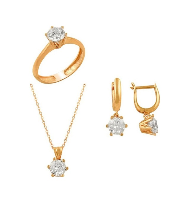 Tektaş Üçlü Set 6.00 Gram 14 Ayar Altın