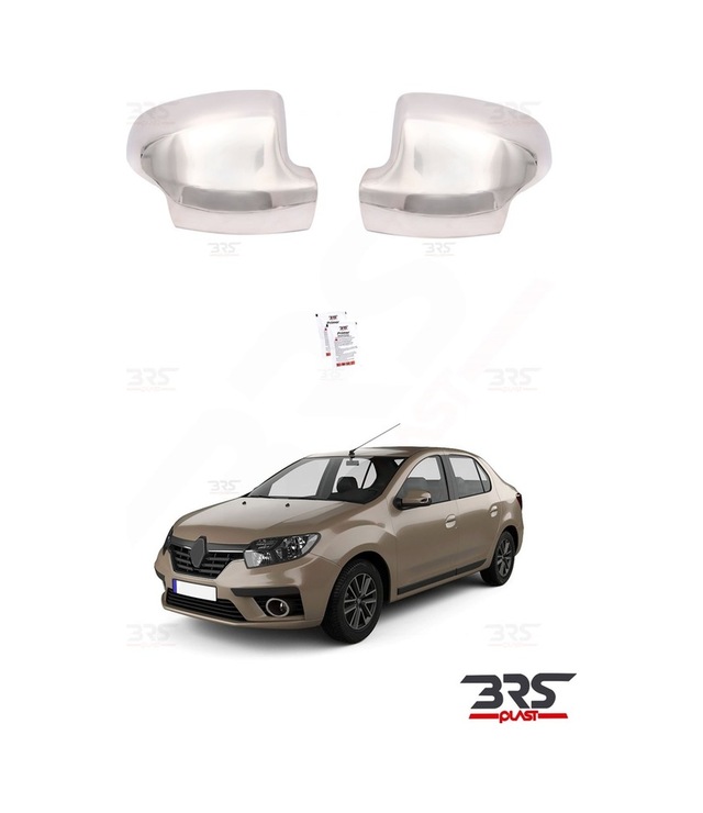 Renault Symbol Uyumlu 2013 Ve Üzeri Krom Ayna Kapağı 2 Parça Paslanmaz Çelik