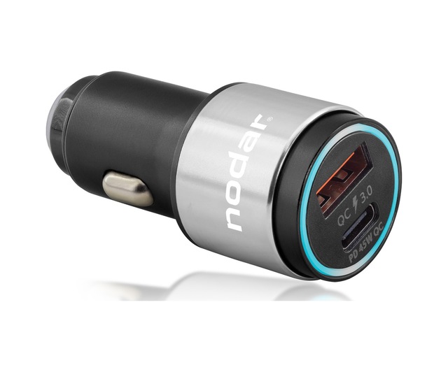 Araç Şarj Adaptörü Usb + Type-c Pd Qc 3.0 45w Metal - Siyah Nd1076 Evimdeyokyok