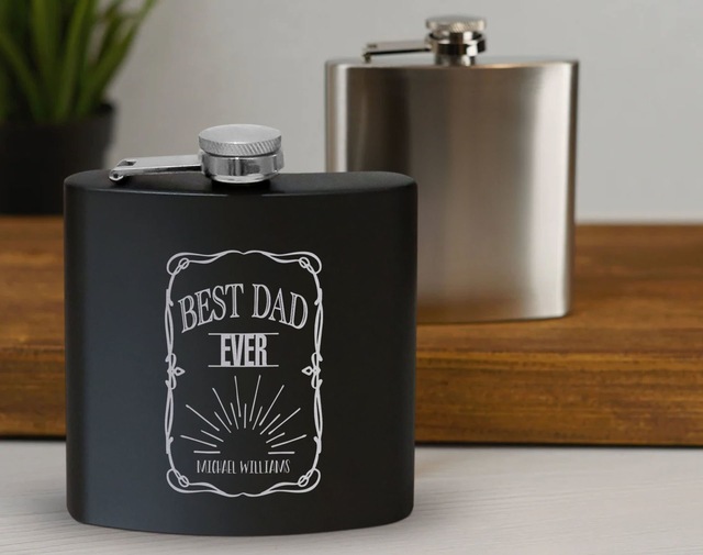 Bk Gift Kişiye Özel İsimli Siyah Çelik İçki Matarası Ve Sigara Kutusu Hediye Seti-6, Hediyesi, Erkek Hediye, Alkol Matarası