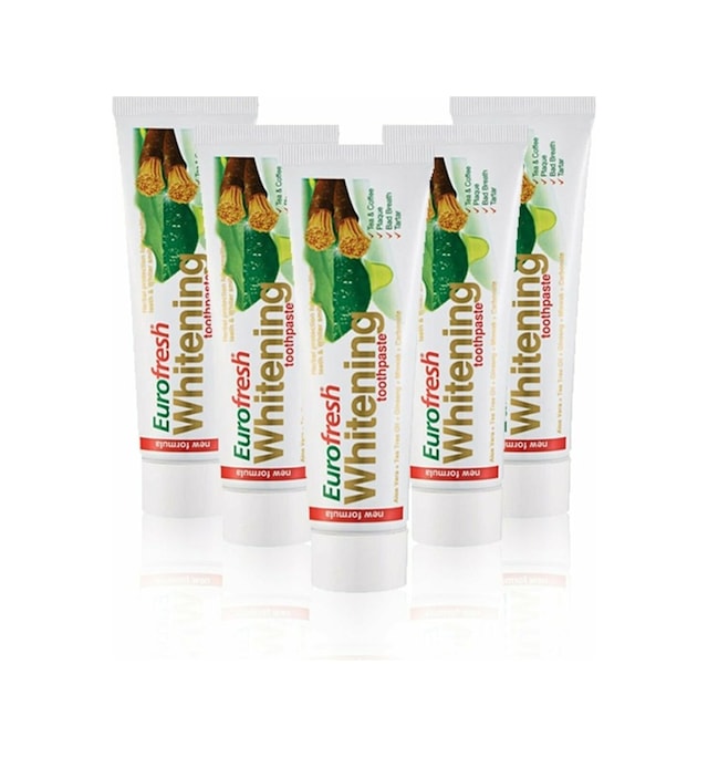 Farmasi Euro Fresh Whitening Aloe Veralı Misvaklı Beyazlatıcı Diş Macunu 5 x 112 G
