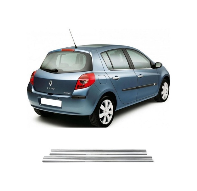 R. Clio 3 Hb Krom Cam Çıtası Tk 2006 Üzeri 4prç Paslanmaz Çelik